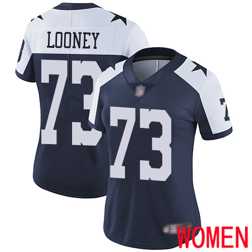 Women Dallas Cowboys Limited Navy Blue Joe Looney Alternate #73 Vapor Untouchable Throwback NFL Jersey->women nfl jersey->Women Jersey